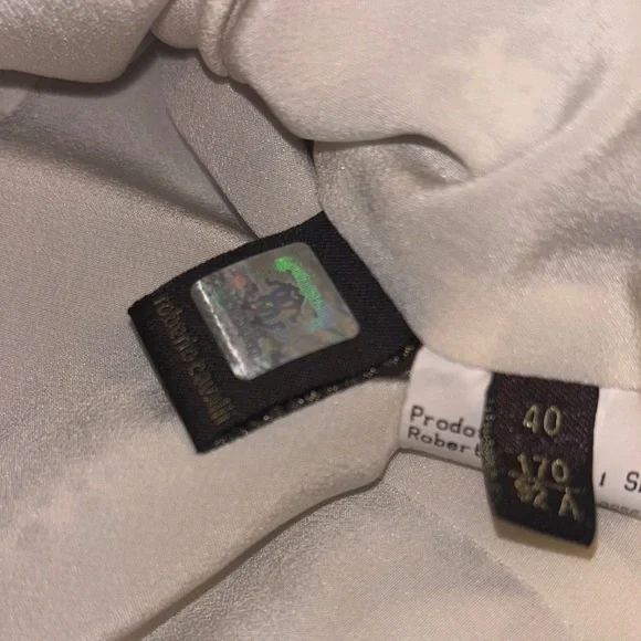 Roberto Cavalli Monochrome Patterned Blazer 100% silk - Picture 8 of 10